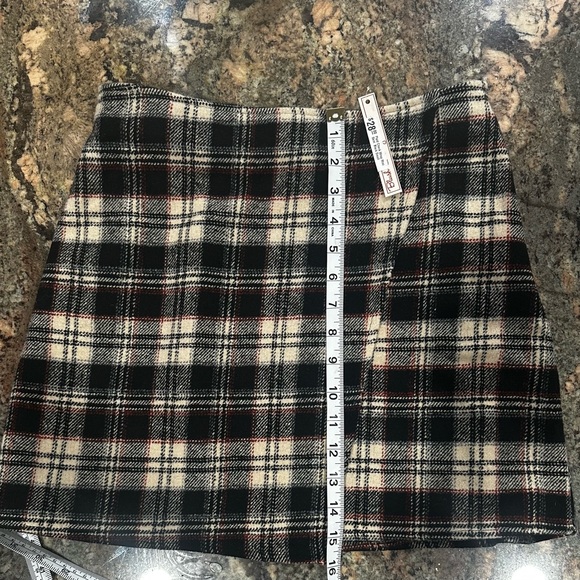 Blush and Day Dresses & Skirts - Plaid Check Wrap Mini Skirt